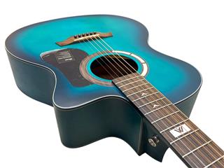 MANTIC GT-1GCGR ACOUSTIC GUITAR TEAL CUTAWAY BODY